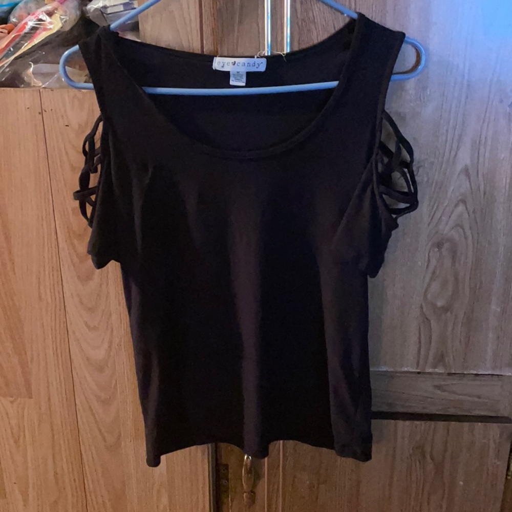 Eye candy black top, size medium